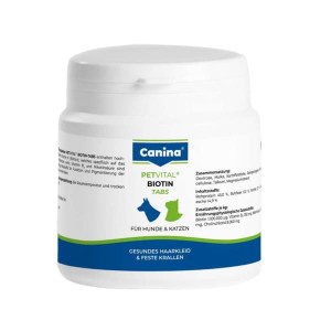 CANINA PETVITAL BIOTIN TABS papildbarība suņiem, kaķiem Biotīns 100g